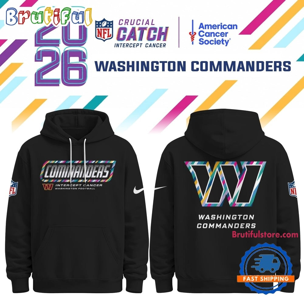 Washington Commanders NFL Crucial Catch 2026 Limited Edition Black Hoodie Shirt