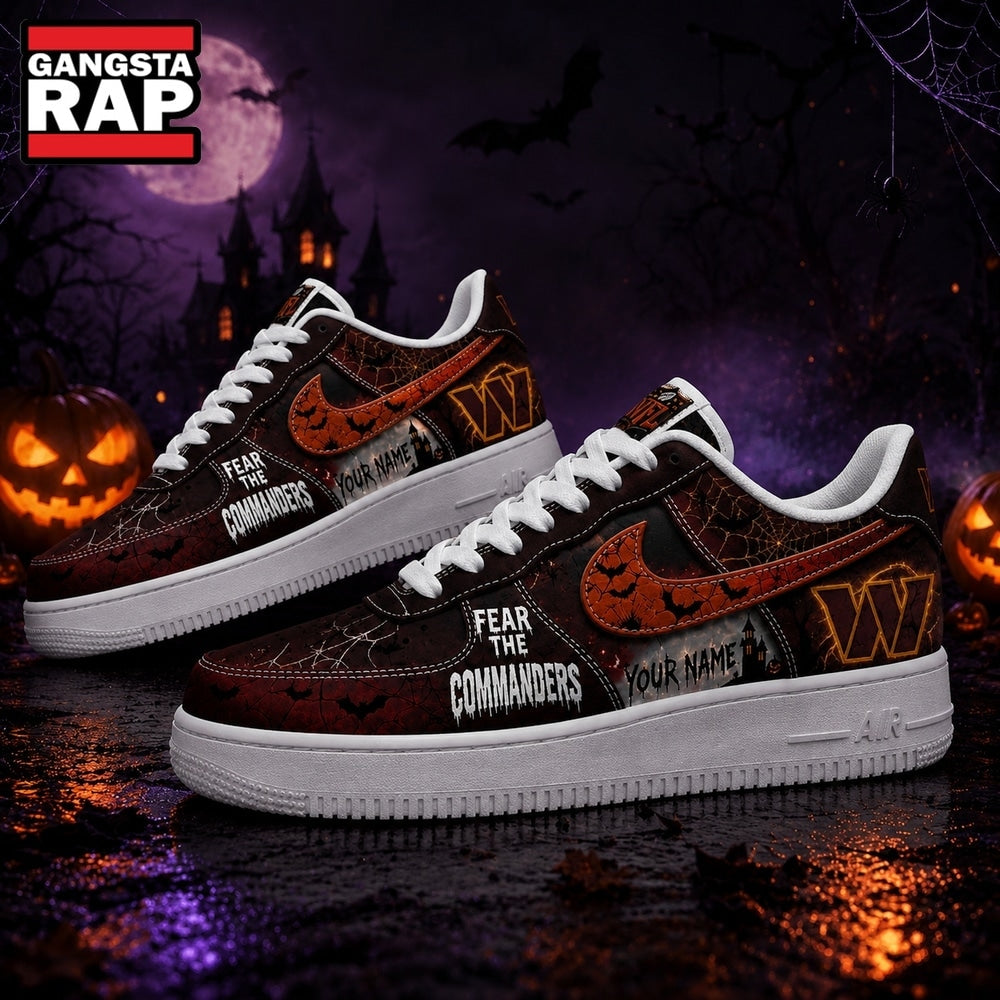 Washington Commanders NFL Fear The Team Halloween Air Force 1 Shoes Sneakers