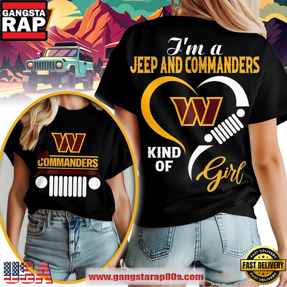 Washington Commanders NFL Jeep Girl Women’s Black Shirt