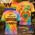 Washington Commanders NFL Pride Human Being Color May Vary 3D T Shirt