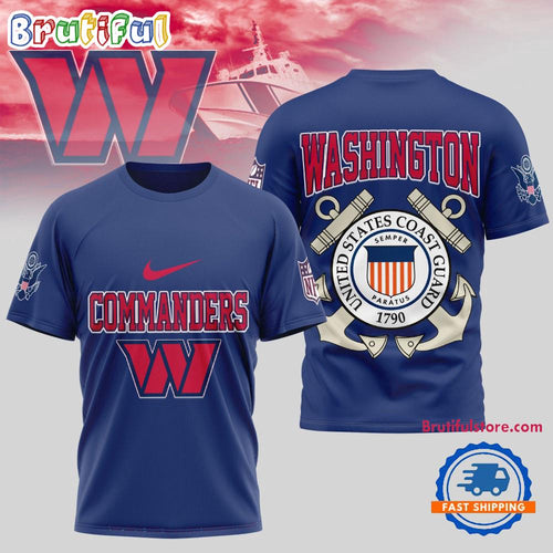 Washington Commanders NFL United States Coast Guard Limited 3D Shirt