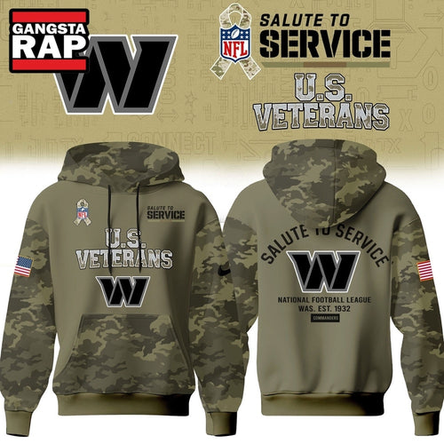Washington Commanders NFL US Veterans Salute To Service 2026 Hoodie Shirt, Football New Design Shirt