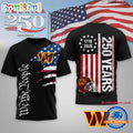 Washington Commanders NFL We The People USA 250th Anniversary Black T Shirt