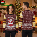 Washington Commanders Santa Claus Coming Through Chimney Ugly Christmas Sweater