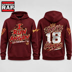 Washington Commanders Tyler Owens I Run Angry 2026 Red Hoodie T-Shirt