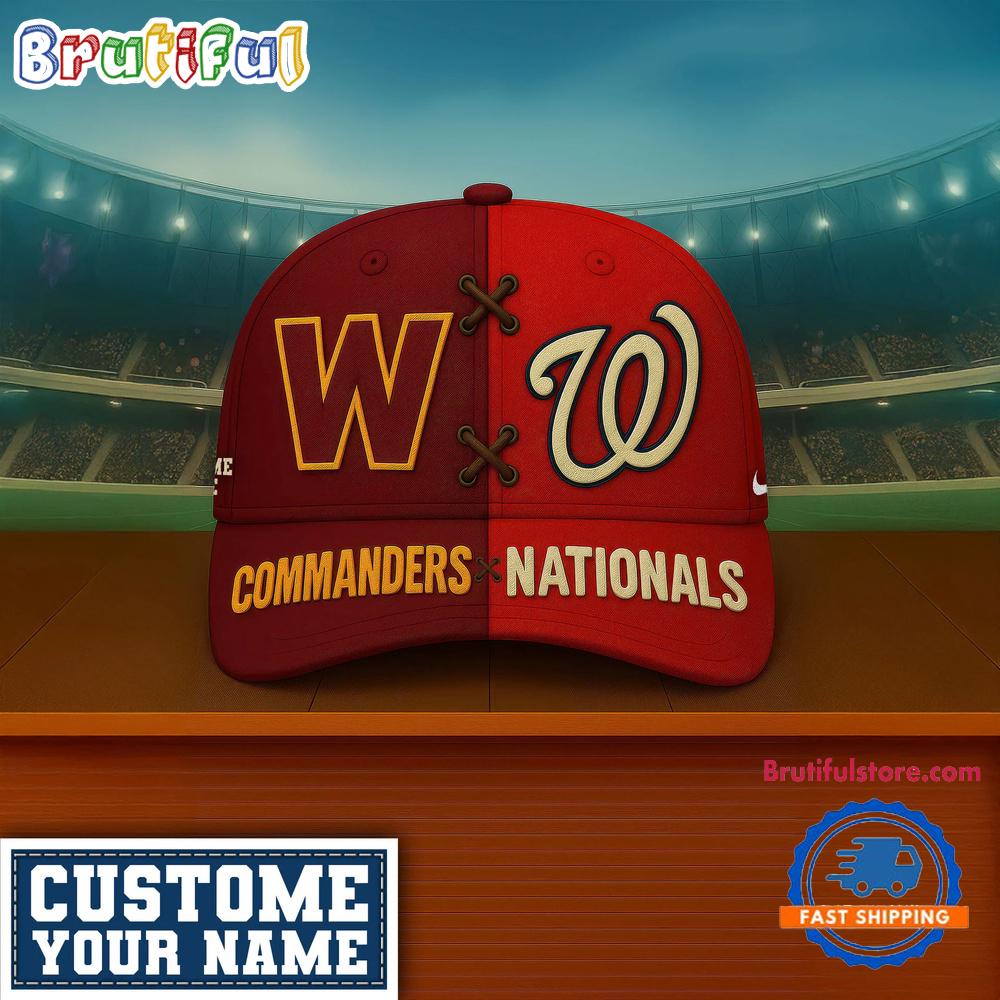 Washington Commanders x Washington Nationals Sporty New Design Baseball Cap