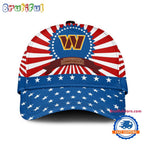 Washington Football Team American Flag Pattern Independence Day Baseball Cap