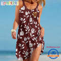 Washington Football Team Rose Pattern Women’s Summer Beach Sling Dress