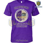Washington Huskies 2024-25 LA Bowl Championship Ring Purple T-Shirt