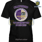 Washington Huskies 2024-25 LA Bowl Championship Ring Purple T-Shirt