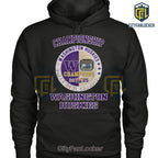 Washington Huskies 2024-25 LA Bowl Championship Ring Purple T-Shirt