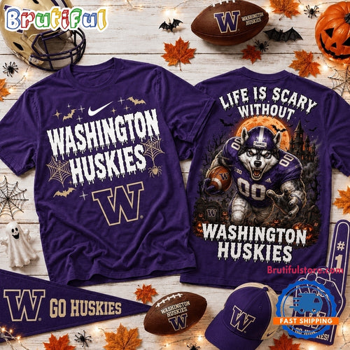 Washington Huskies 2026 NCAA Halloween New Design 3D Shirt