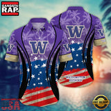 MLB Washington Huskies Team Logo Hot Summer Aloha Hawaiian Shirt