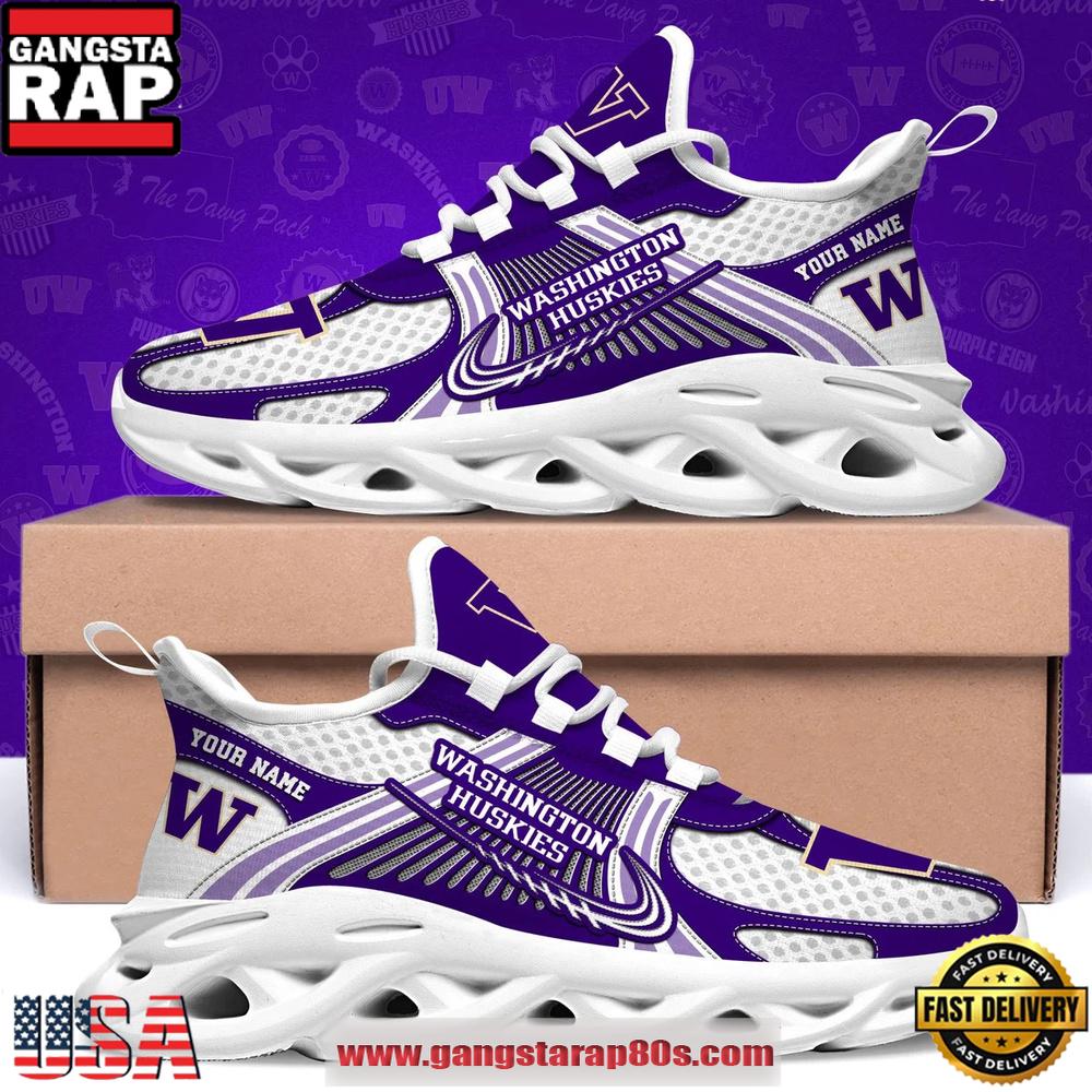 Washington Huskies Personalized Clunky Sneaker Max Soul Shoes