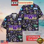 Washington Huskies Solgan Go Dawgs True Fan Spirit Custom Name Aloha Hawaiian Shirt