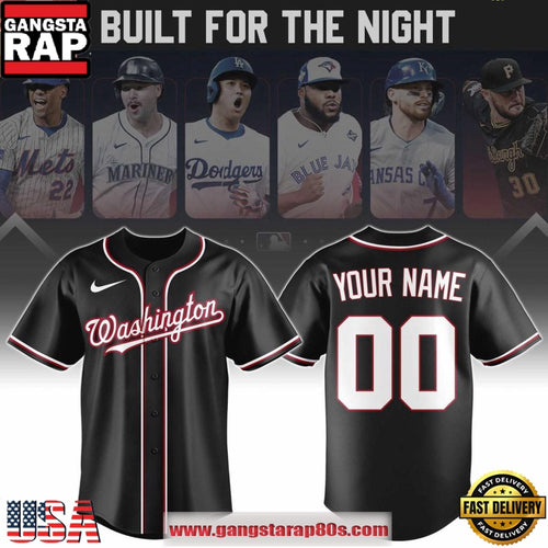 Washington Nationals 2026 Fashion Black Out Replica Custom Baseball Jersey