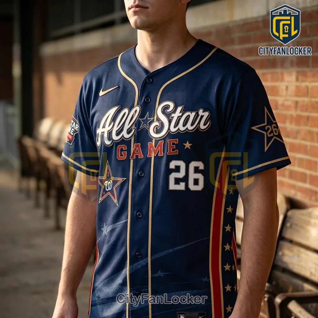 Washington Nationals 2026 MLB All-Star Game Navy Baseball Jersey