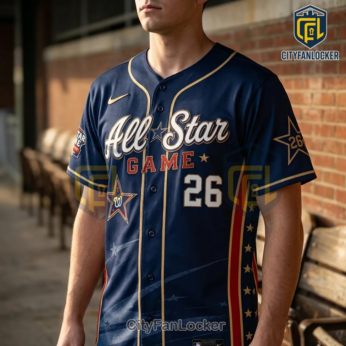 Washington Nationals 2026 MLB All-Star Game Navy Baseball Jersey