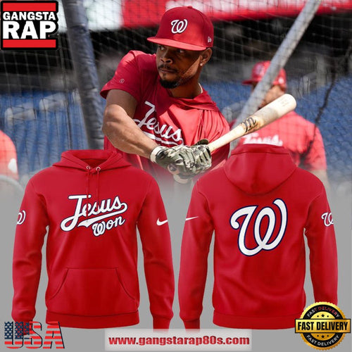 Washington Nationals Jesus Won 2026 Faith Based Sports Hoodie