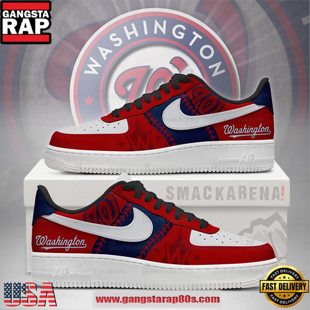 Washington Nationals MLB Unique Sports Air Force 1 Low Top Shoes Running Sneakers