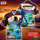 Washington Redskins NFL Custom Name New Design Hawaiian Shirt