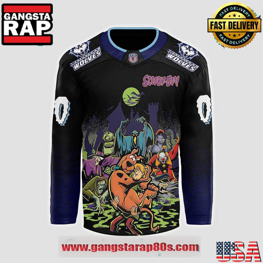 Watertown Wolves x Scooby-Doo Night 2025 Custom Hockey Jersey