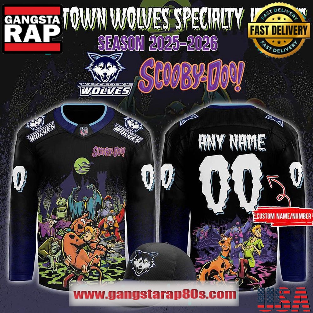 Watertown Wolves x Scooby-Doo Night 2025 Custom Hockey Jersey
