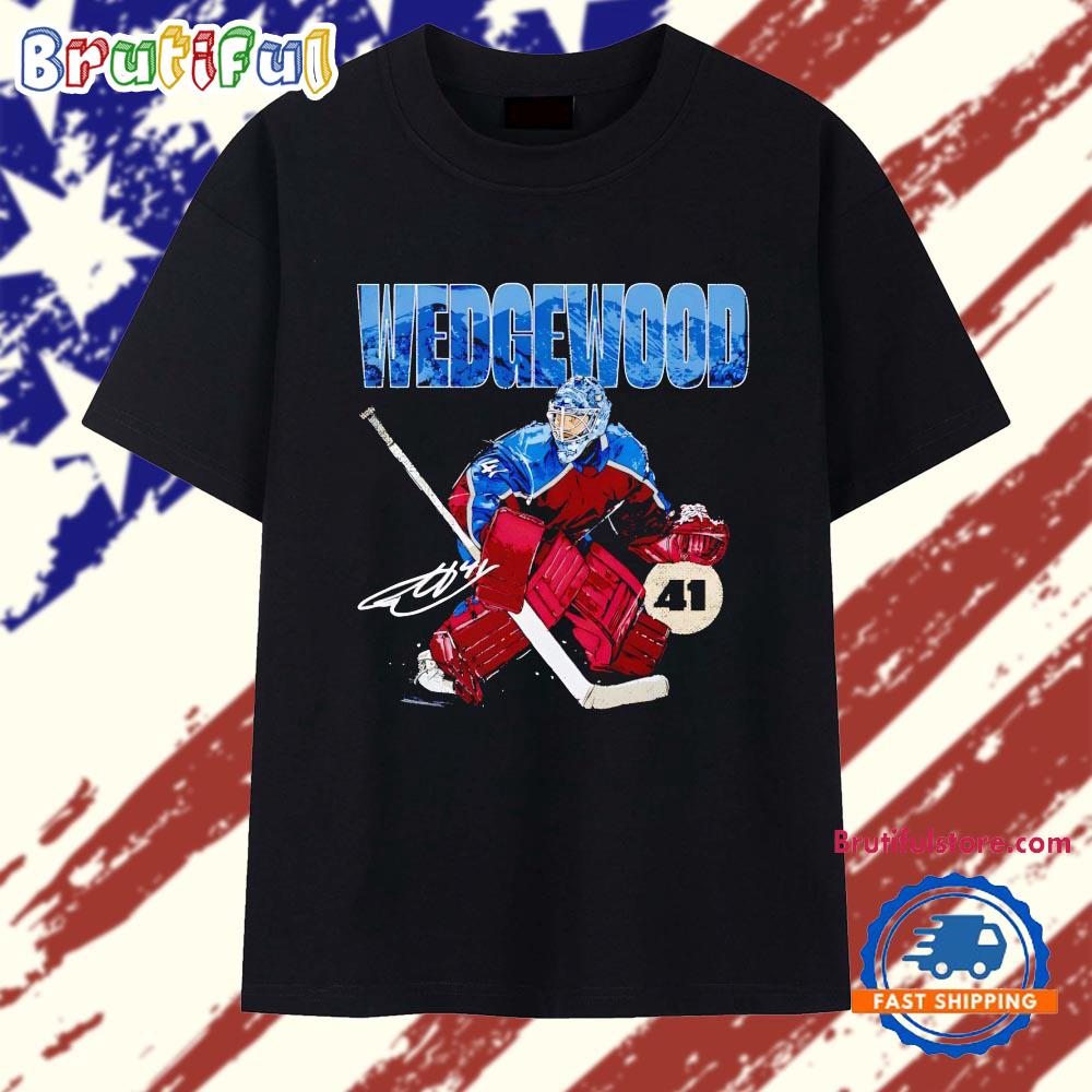 Wedgewood Colorado Avalanche goalie number 41 hockey illustration T Shirt