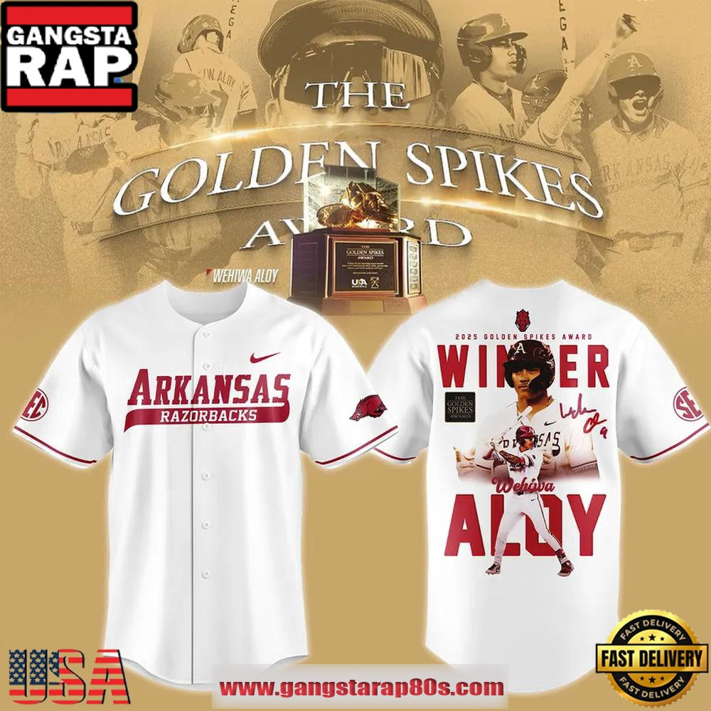 Wehiwa Kapahulehua Aloy 2025 Golden Spikes Award Winner Baseball Jersey Shirt