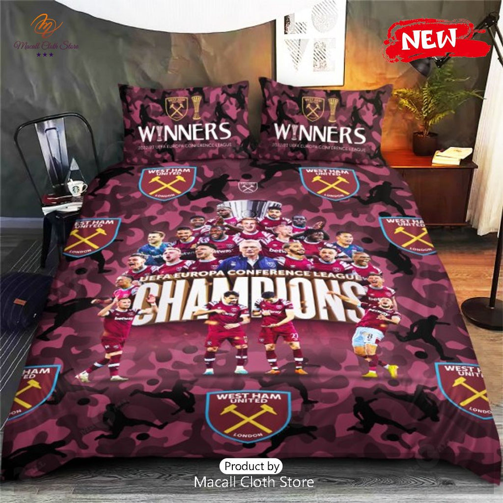 West Ham United Winners Conference League Champions Luxury Bedding Set