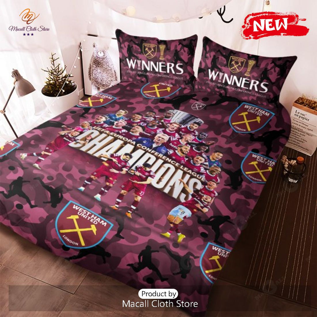 West Ham United Winners Conference League Champions Luxury Bedding Set