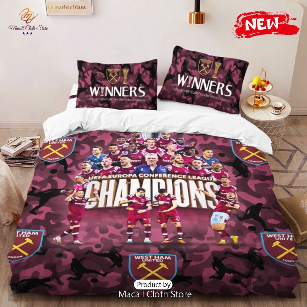 West Ham United Winners Conference League Champions Luxury Bedding Set