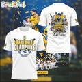 West Virginia Mountaineers 2025 Baseball Big 12 Champions Team Player 3D Shirt