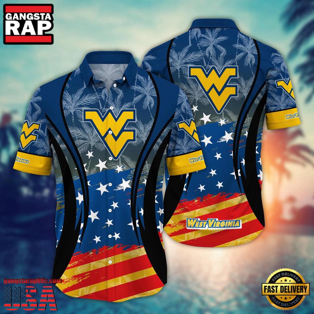 MLB West Virginia Mountaineers Team Logo Hot Summer Aloha Hawaiian Shirt