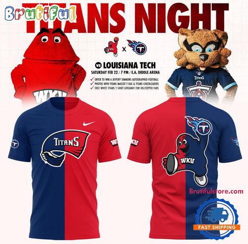 Western Kentucky Hilltoppers Tennessee Titans Night New Design 2025 T Shirt