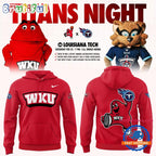 Western Kentucky Hilltoppers Tennessee Titans Night Red Hoodie T-Shirt