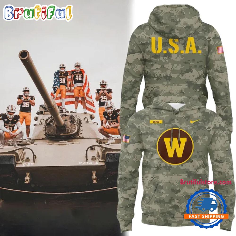 Western Michigan Broncos Football Military Appreciation 2026 Limited Edition Hoodie T-Shirt