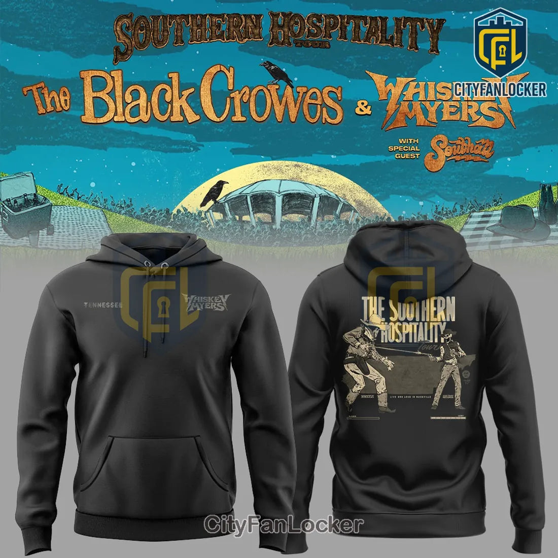 Whiskey Myers x Black Crowes Tennessee Limited Edition Hoodie