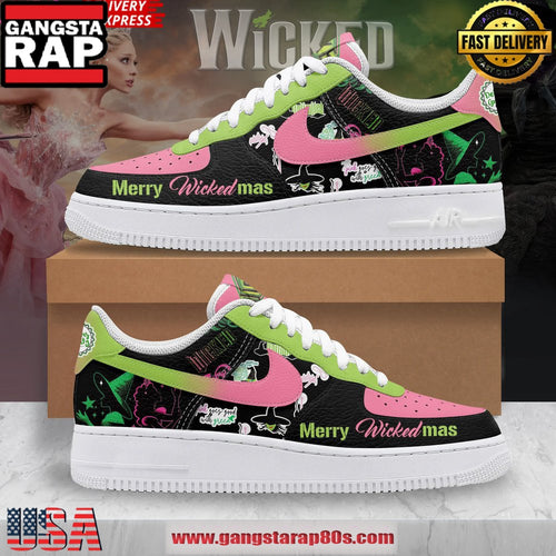 Wicked Merry Christmas Special Edition Nike Air Force 1 Sneakers Shoes