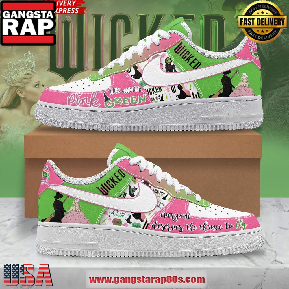 Wicked Musical Limited Edition Air Force 1 Running Sneakers Shoes