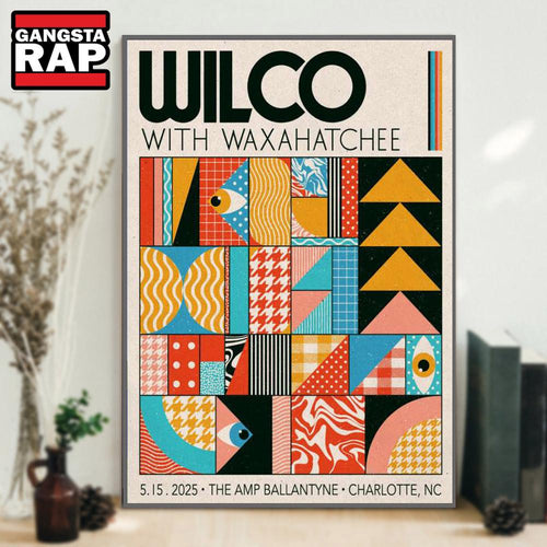 Wilco The Amp Ballantyne Charlotte, NC May 15 2025 Tour Poster Canvas Art
