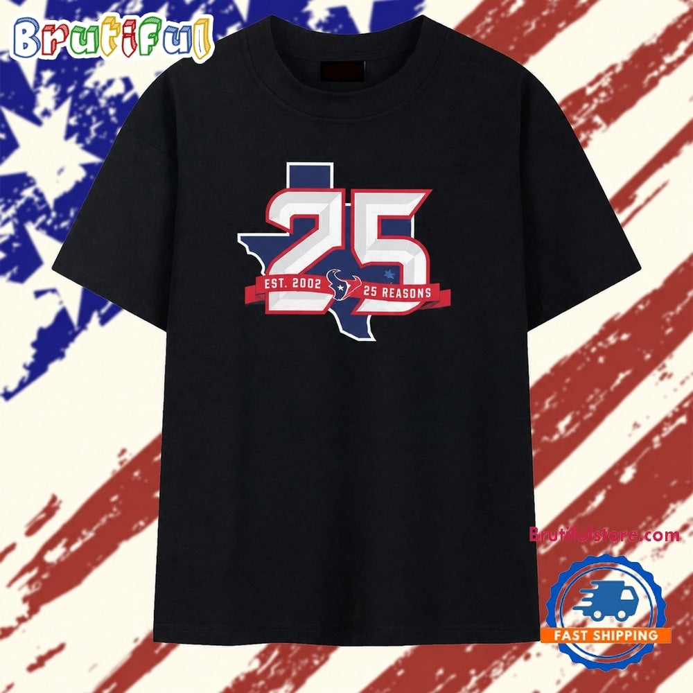 Will Anderson Jr. 51 Houston Texans 25th Season T Shirt