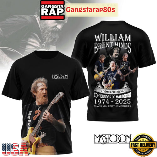 William Brent Hinds Mastodon Memories 2025 Special 3D Shirt