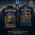 Willie Nelson 9/11 343 Tribute American Flag T-Shirt