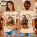 Willie Nelson Autumn Pumpkin Portrait Unisex 3D Shirt , Music Trend Shirt