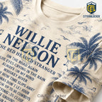 Willie Nelson Lyric Cream T-Shirt 2026