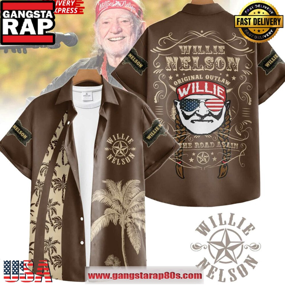 Willie Nelson On The Road Again Special Aloha Hawaiian Shirt