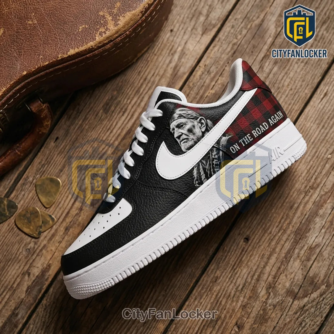 Willie Nelson x AF1 Iconic Singer Air Force 1 Low Top Sneakers