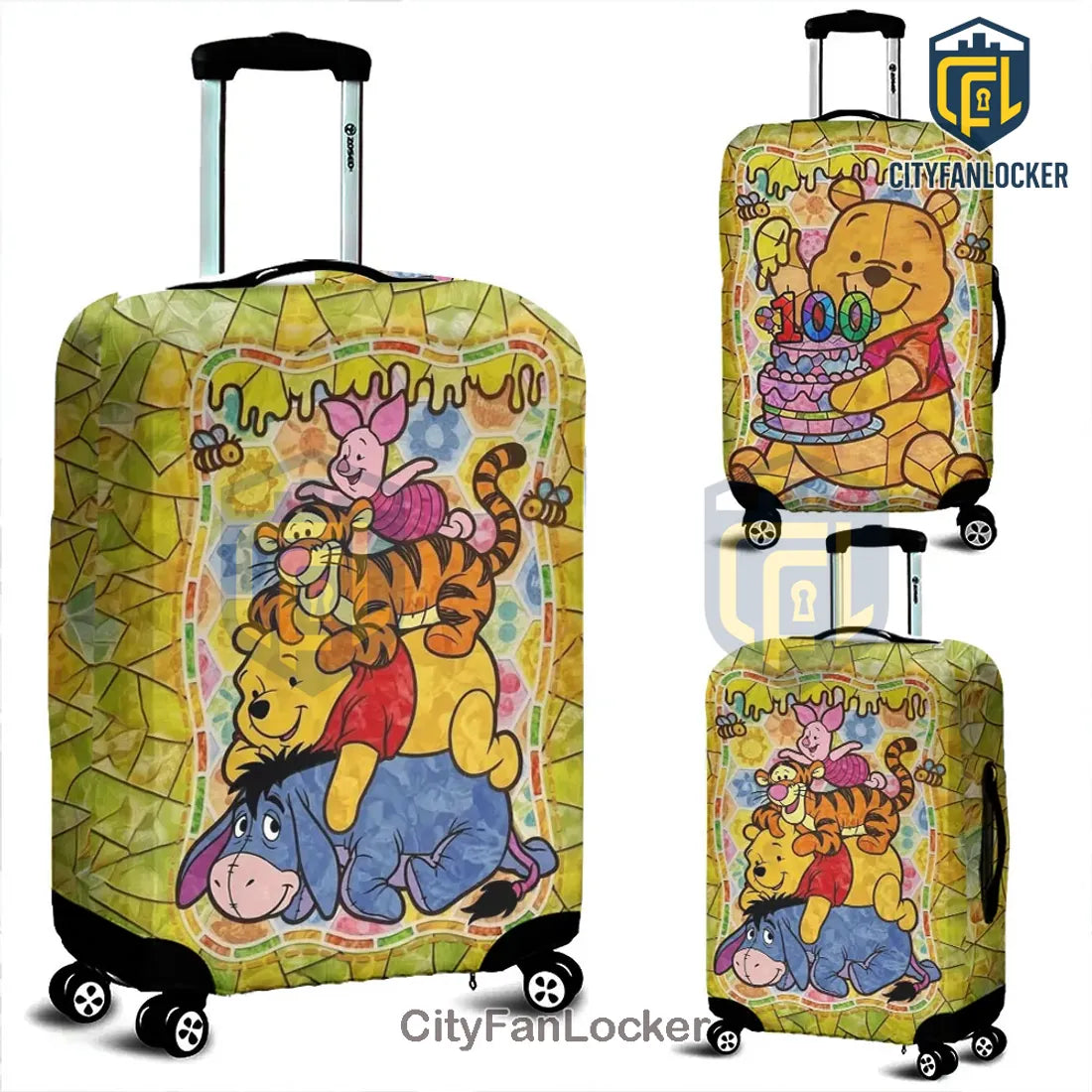 Winnie the Pooh 100th Anniversary Characters Luggage Cover