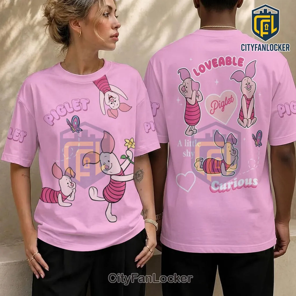 Winnie the Pooh and Piglet Pink T-Shirt